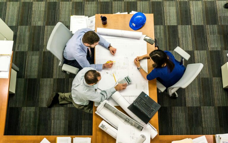 team of people working